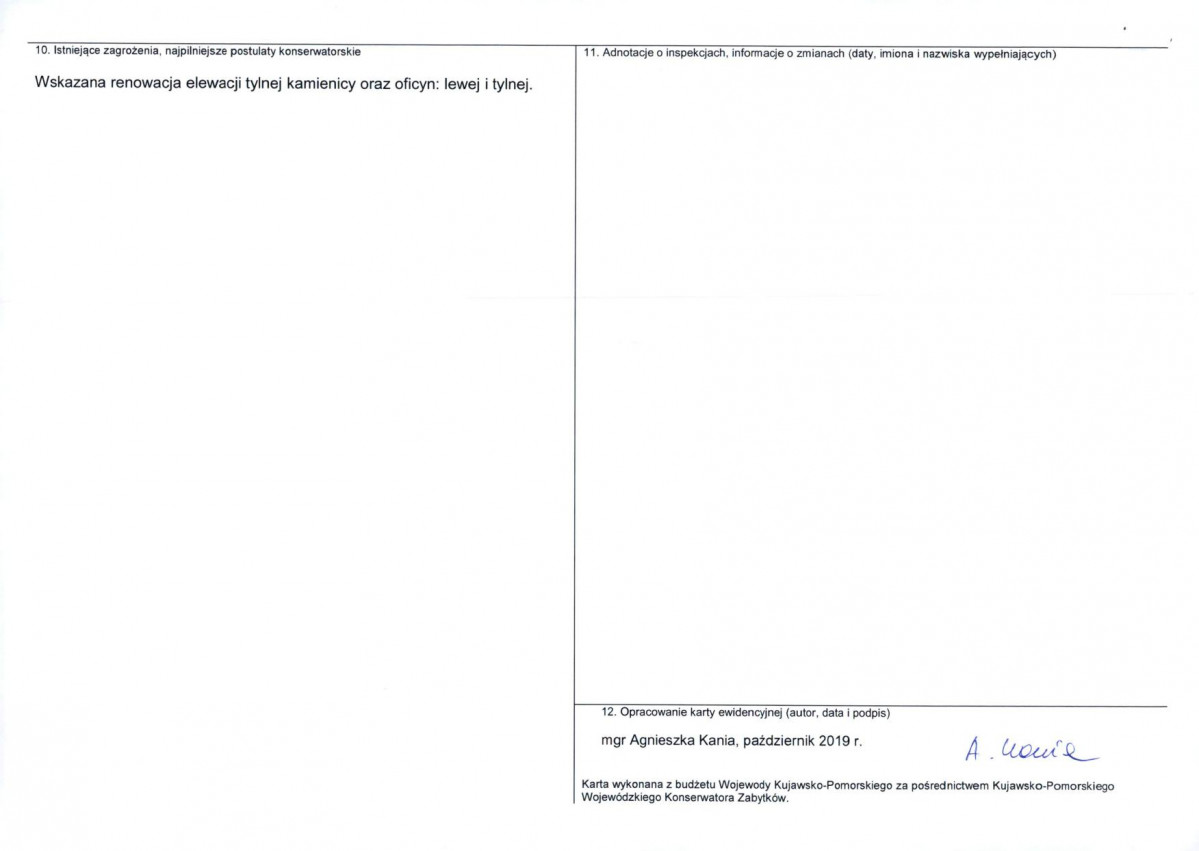 KEZN - Karta obiektu niewpisanego do rejestru, skan nr 2