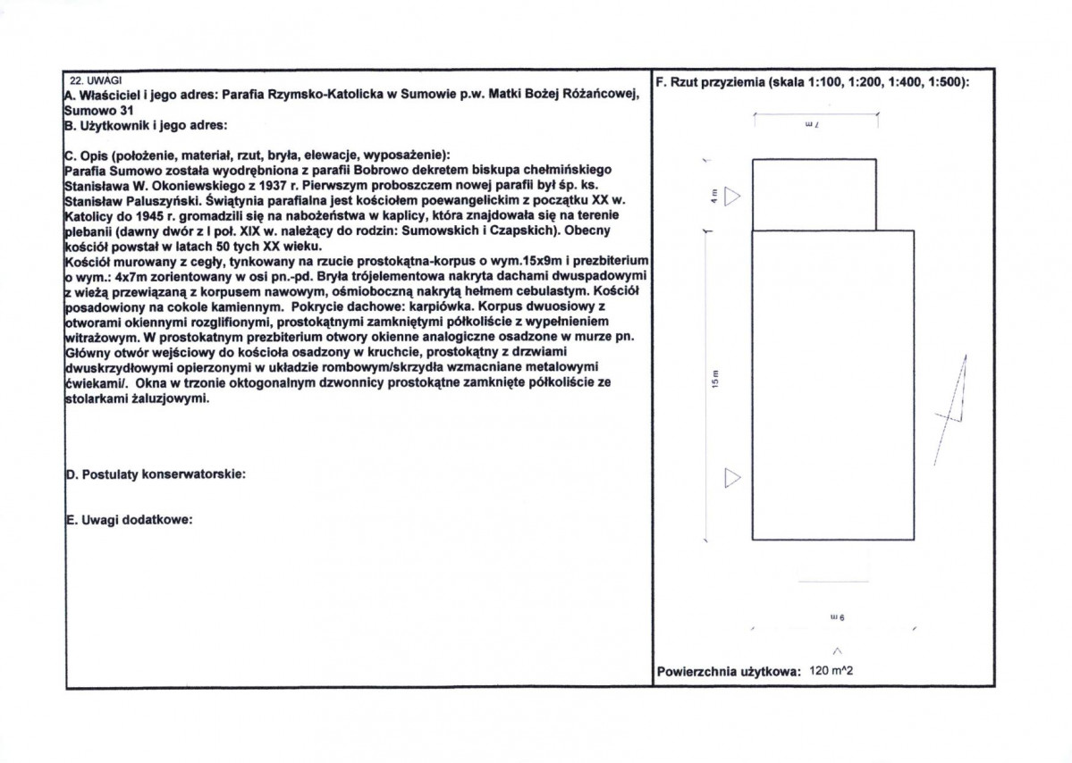 KEZN - Karta obiektu niewpisanego do rejestru, skan nr 2