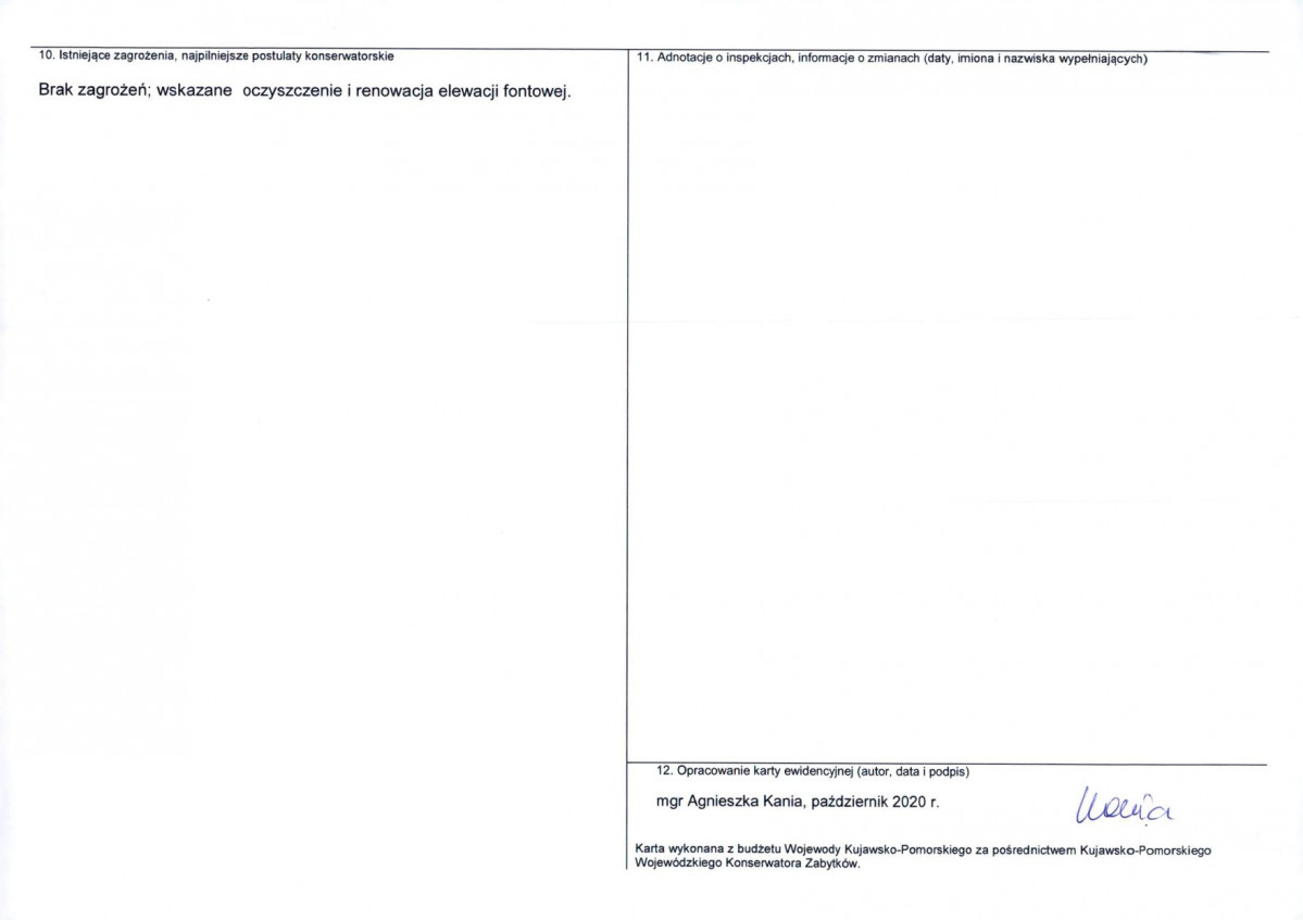 KEZN - Karta obiektu niewpisanego do rejestru, skan nr 2