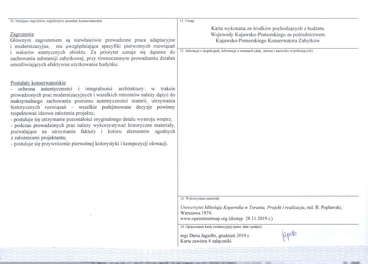 KEZN - Karta obiektu niewpisanego do rejestru, skan nr 4