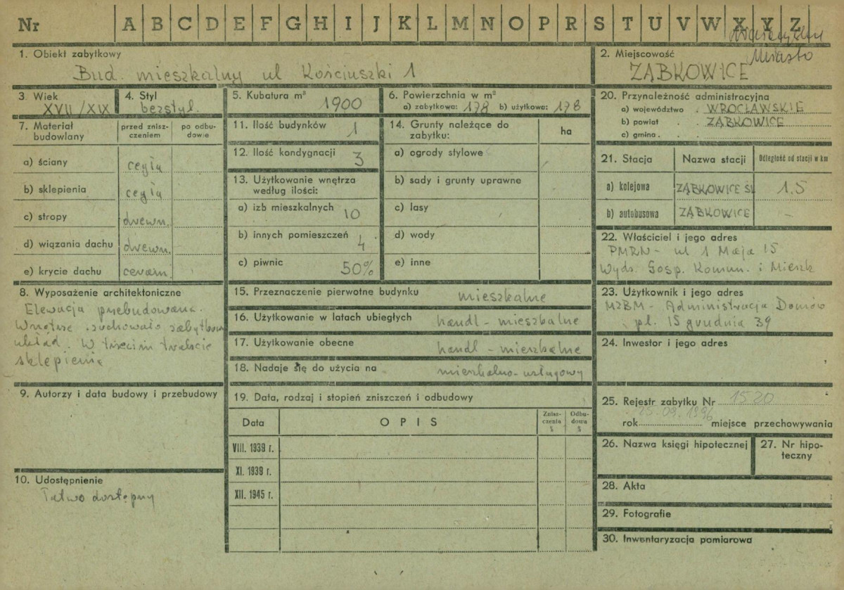 KZ - Karta zielona, skan nr 1
