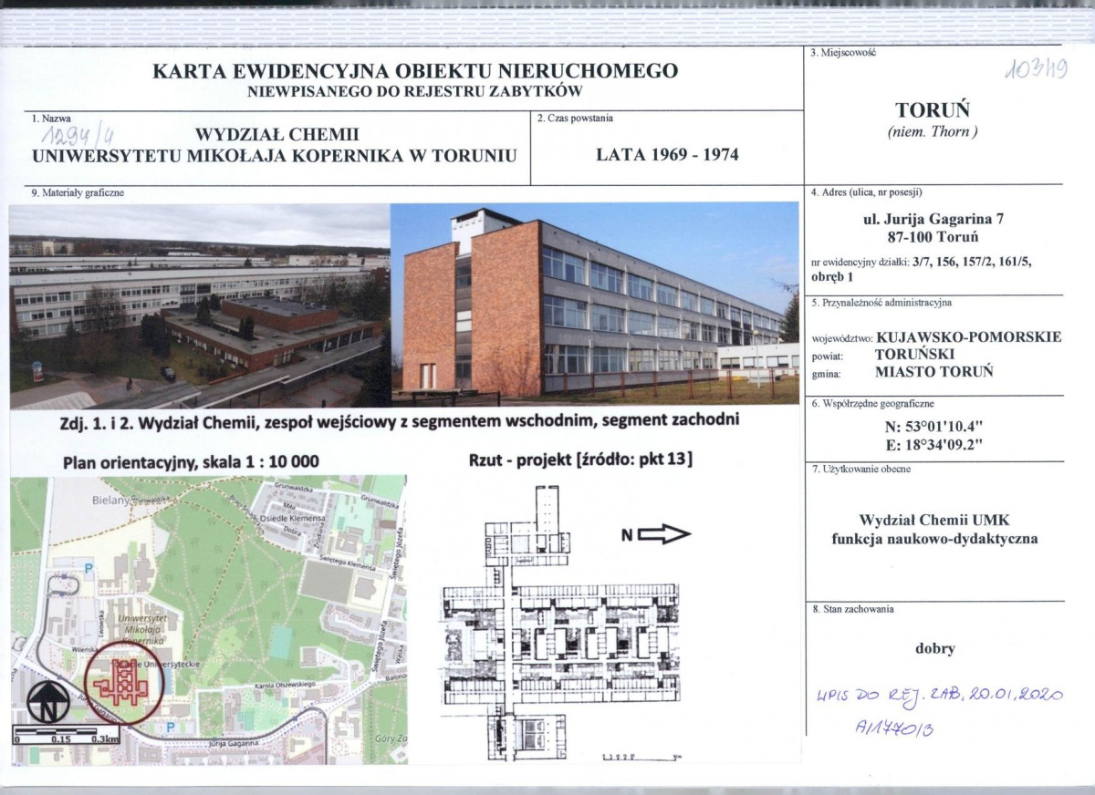 KEZN - Karta obiektu niewpisanego do rejestru, skan nr 1