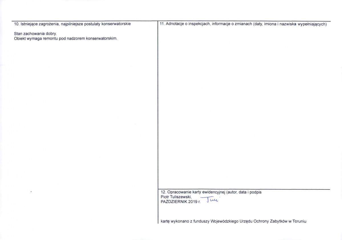 KEZN - Karta obiektu niewpisanego do rejestru, skan nr 2