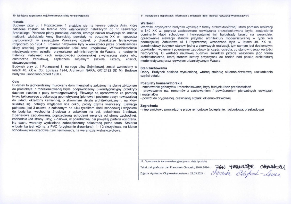 KEZN - Karta obiektu niewpisanego do rejestru, skan nr 2
