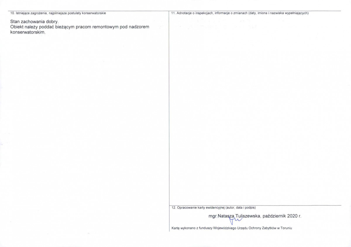 KEZN - Karta obiektu niewpisanego do rejestru, skan nr 2