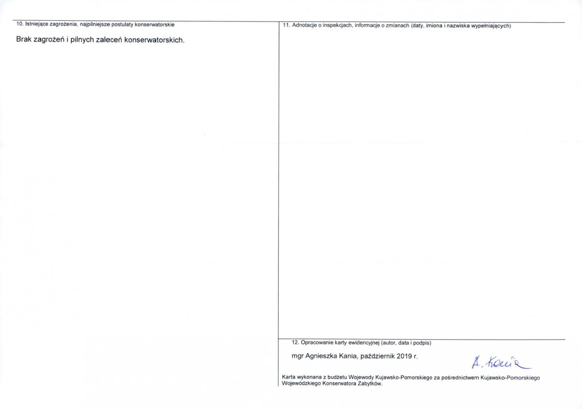 KEZN - Karta obiektu niewpisanego do rejestru, skan nr 2