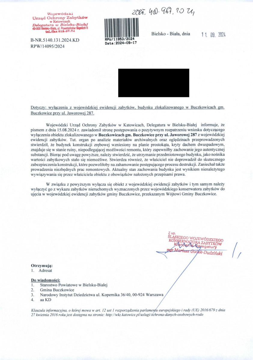 wyl - Wyłączenie z ewidencji, skan nr 1
