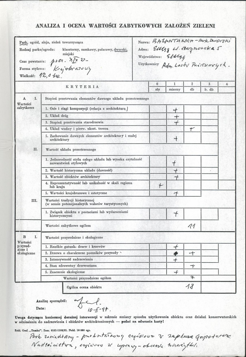EP - Ewidencja parkowa, skan nr 3
