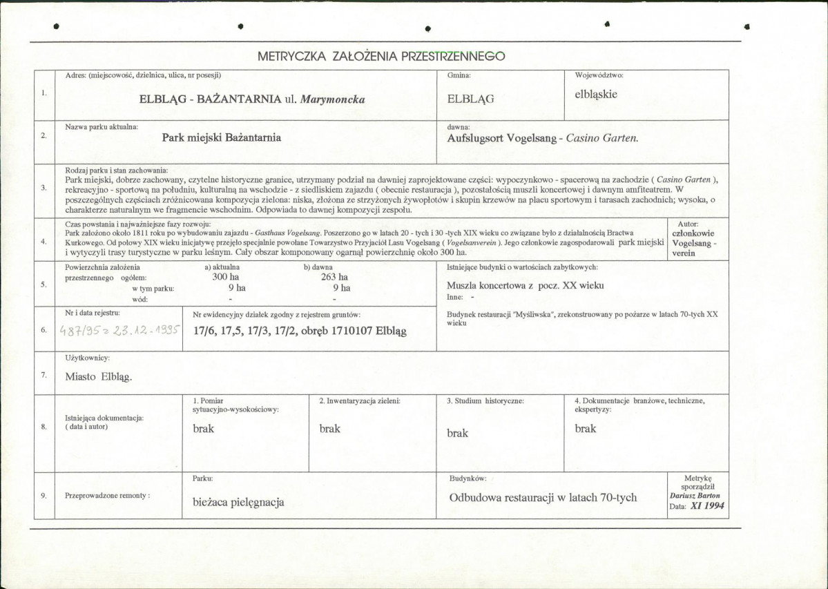EP - Ewidencja parkowa, skan nr 10