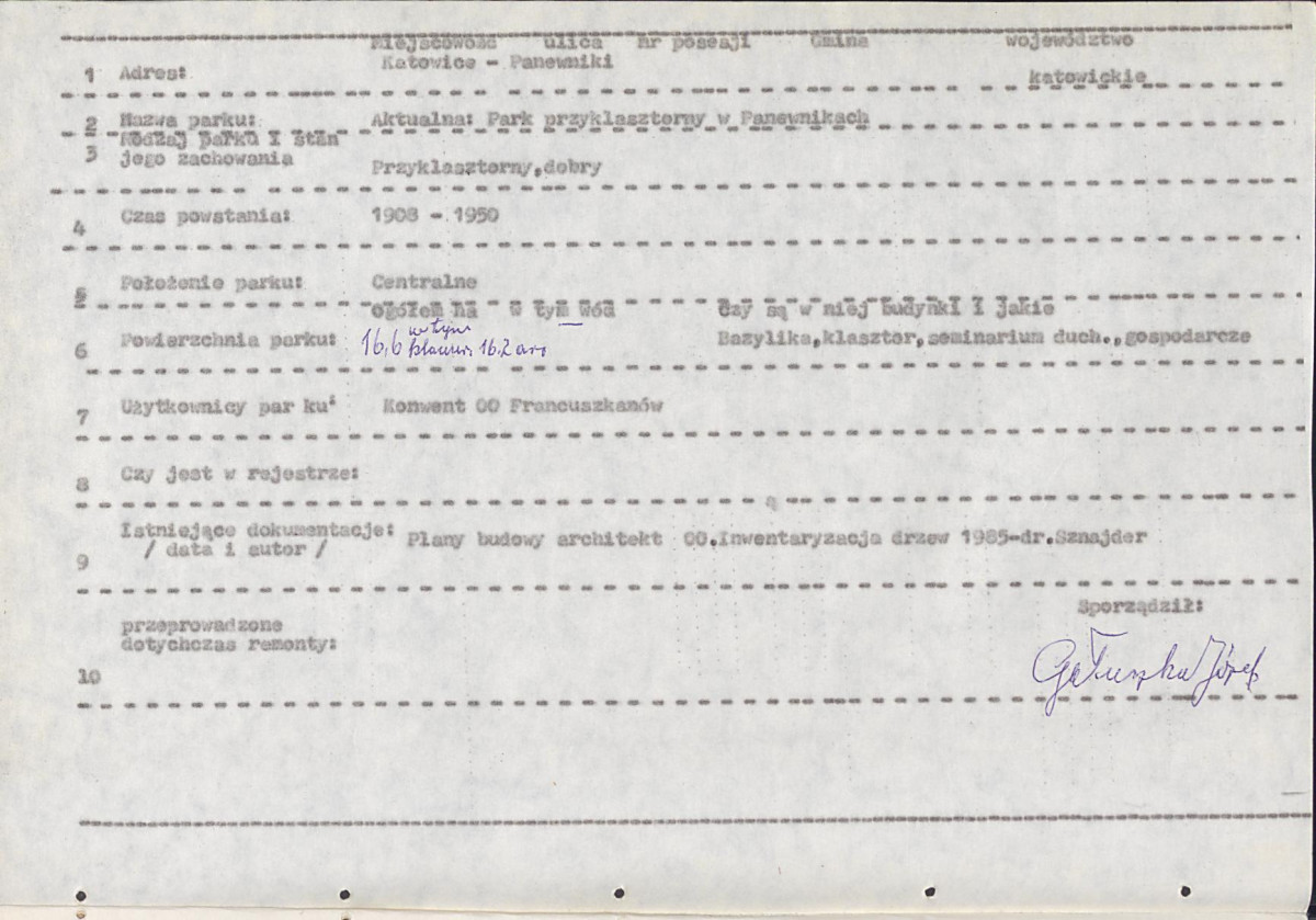 EP - Ewidencja parkowa, skan nr 7