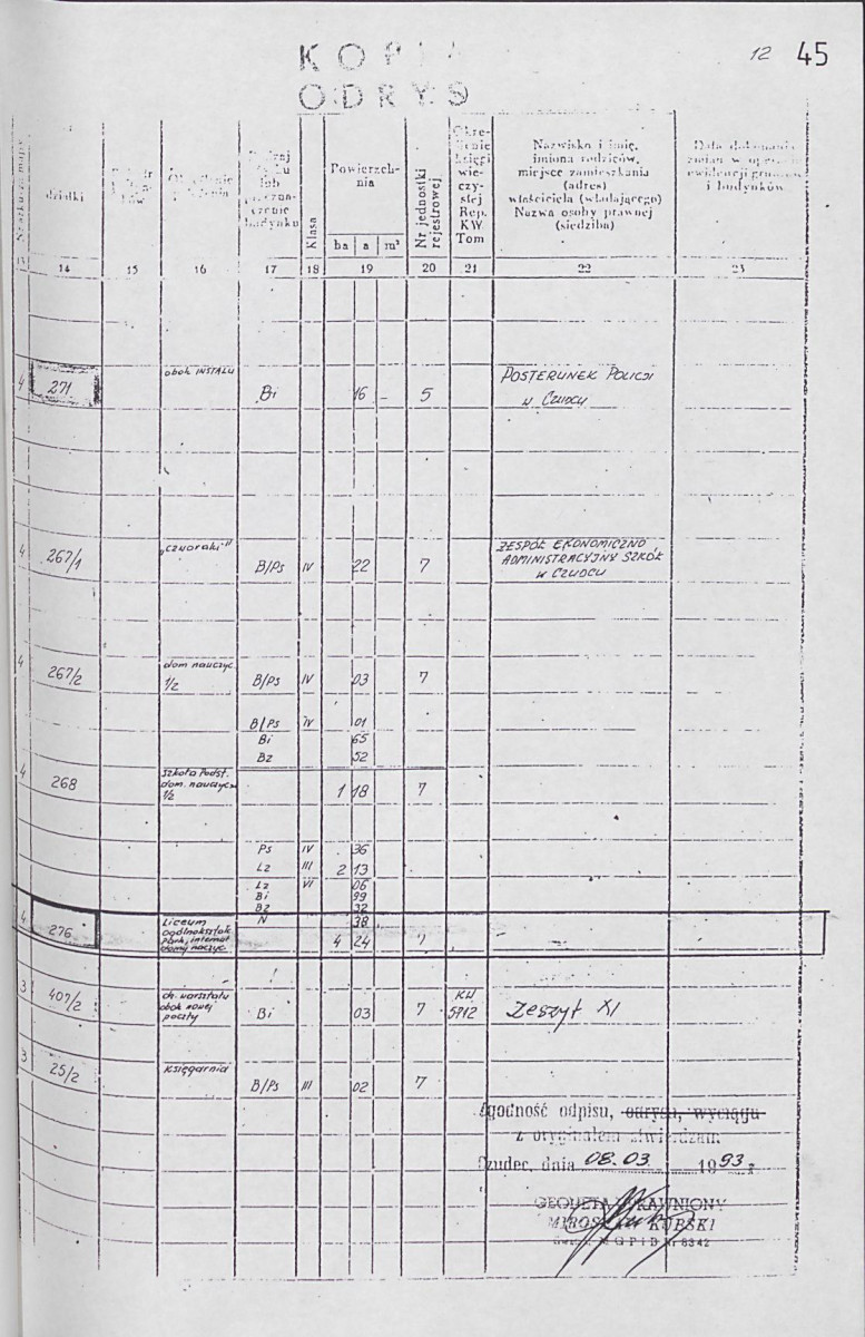 EP - Ewidencja parkowa, skan nr 61
