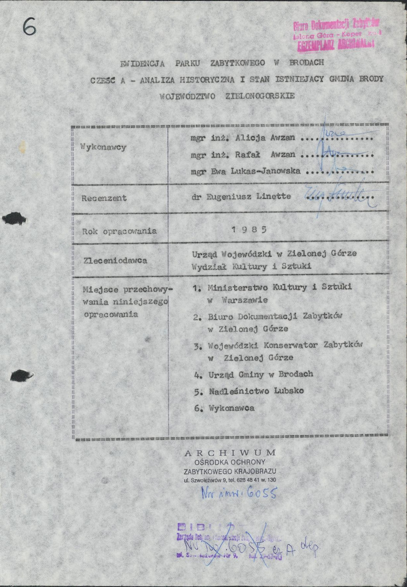 EP - Ewidencja parkowa, skan nr 3