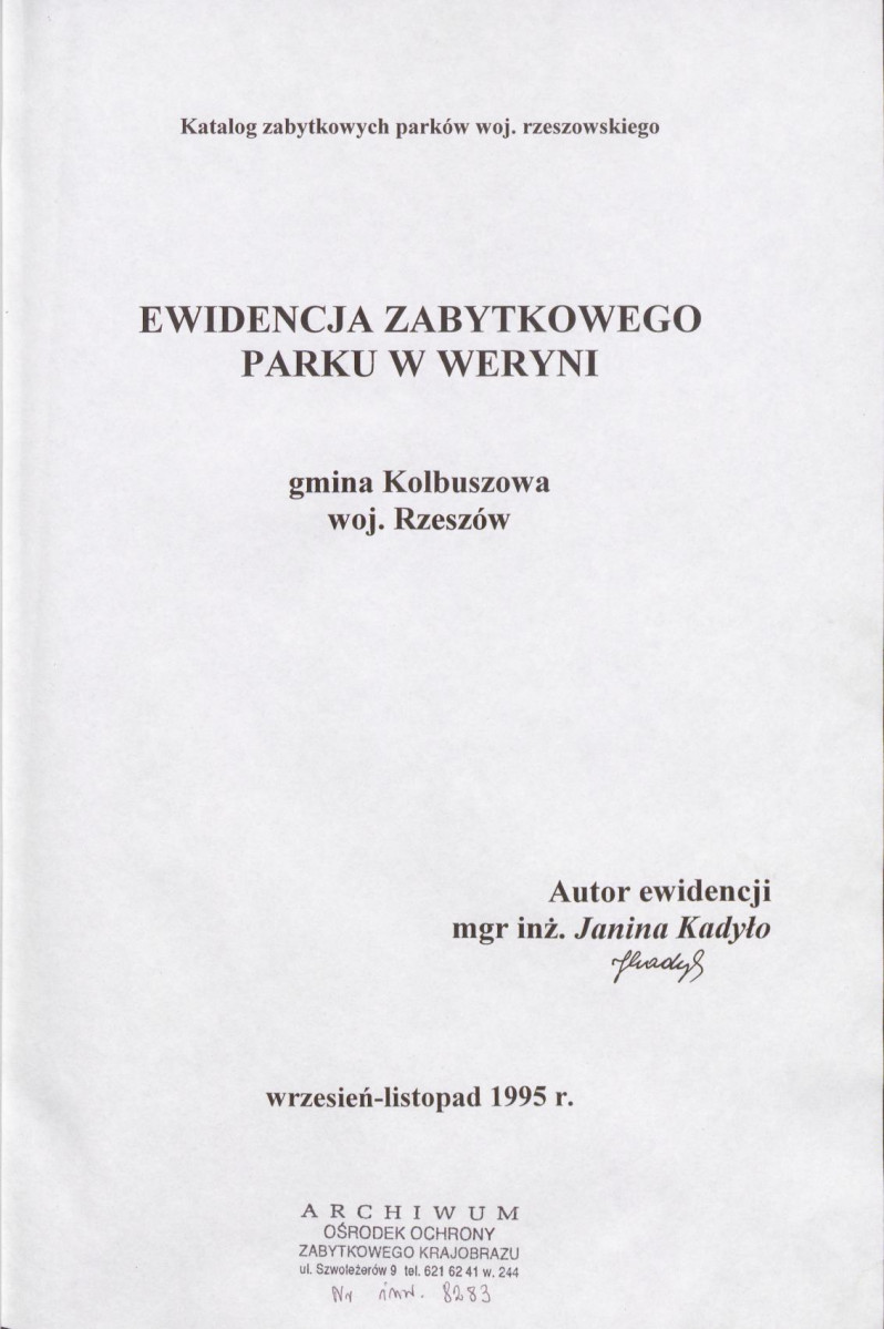 EP - Ewidencja parkowa, skan nr 4