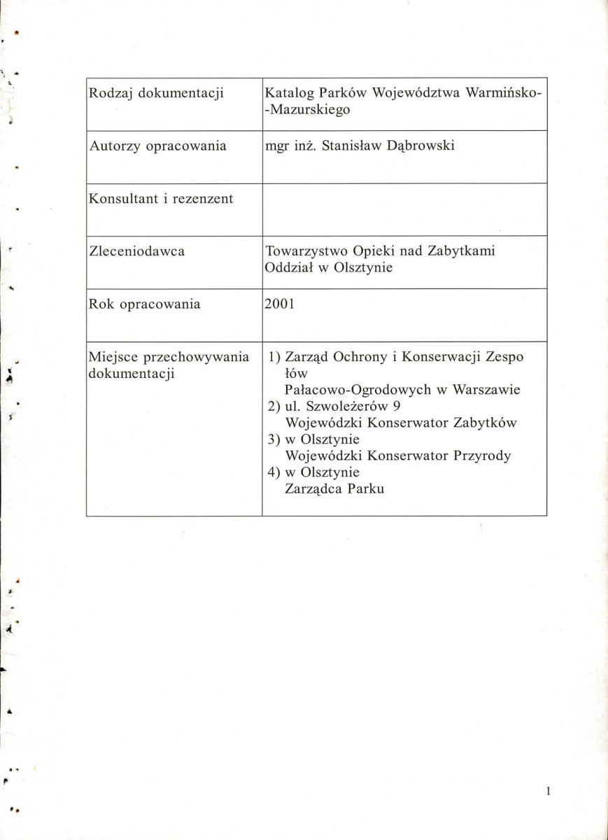 EP - Ewidencja parkowa, skan nr 2