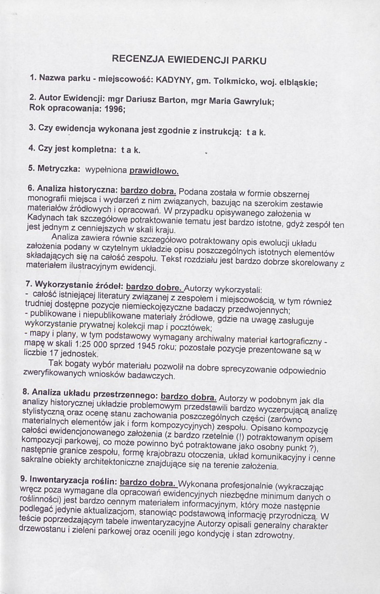 EP - Ewidencja parkowa, skan nr 4