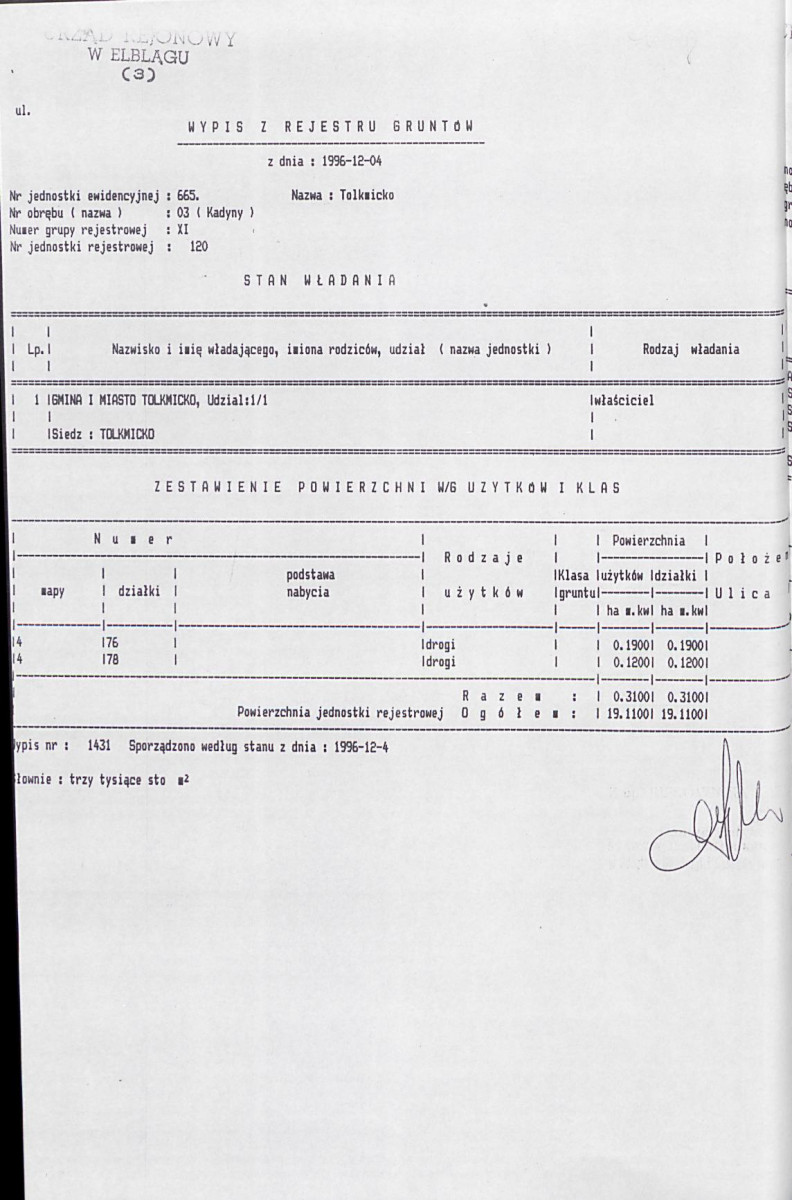 EP - Ewidencja parkowa, skan nr 15
