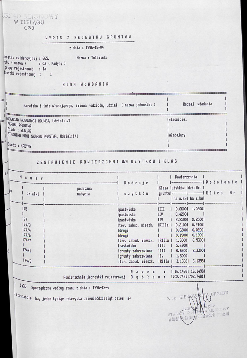 EP - Ewidencja parkowa, skan nr 16