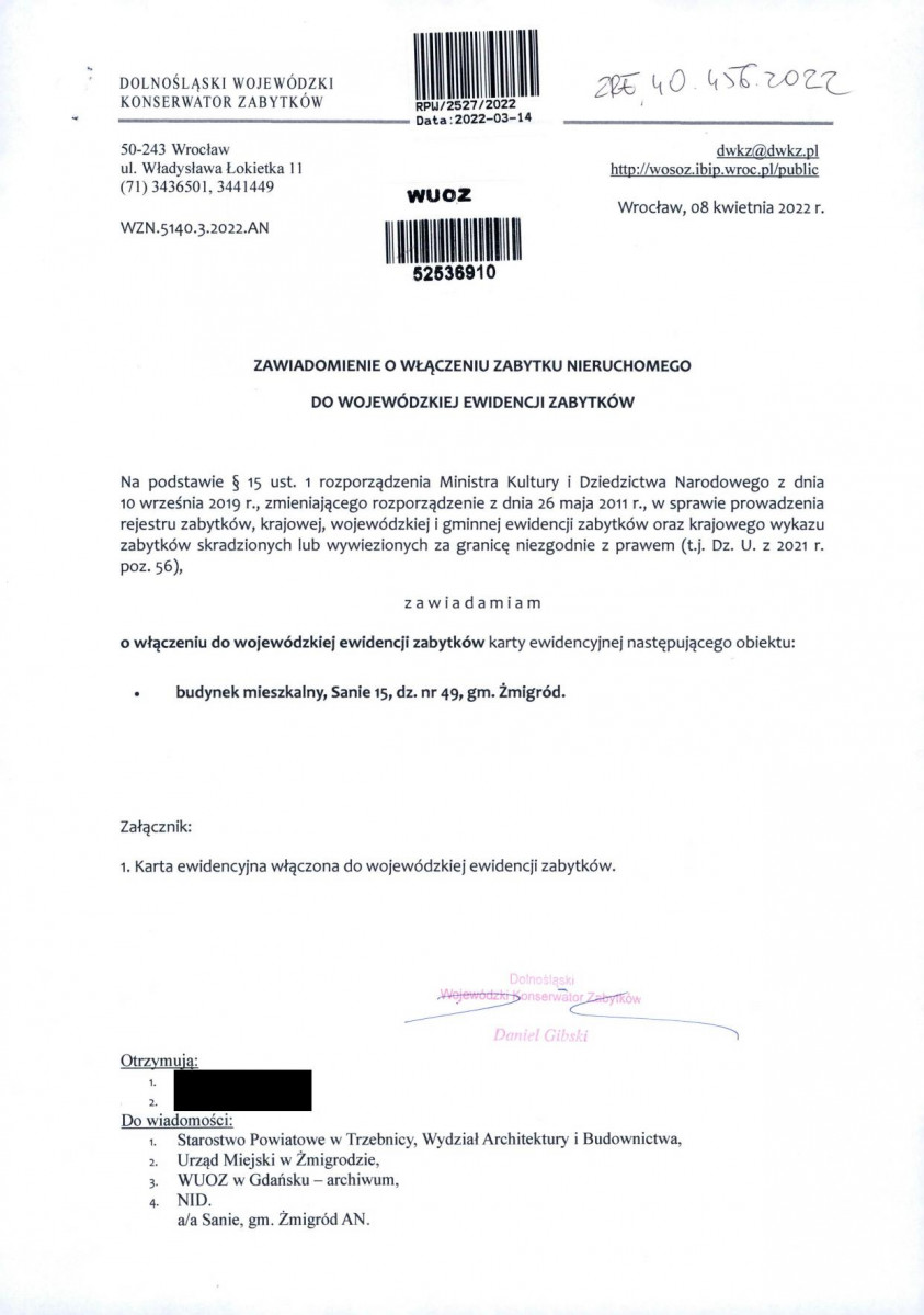 wyl - Wyłączenie z ewidencji, skan nr 1