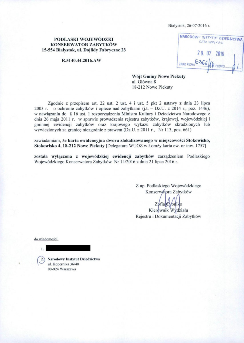 wyl - Wyłączenie z ewidencji, skan nr 1