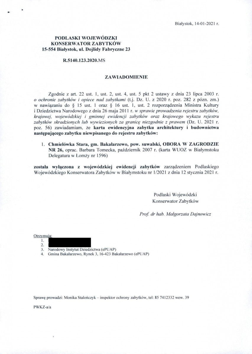wyl - Wyłączenie z ewidencji, skan nr 1