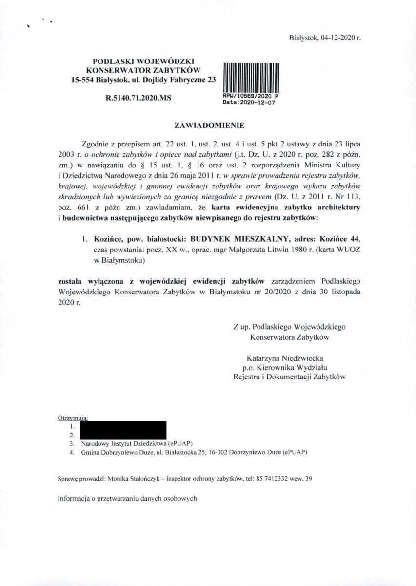 wyl - Wyłączenie z ewidencji, skan nr 1
