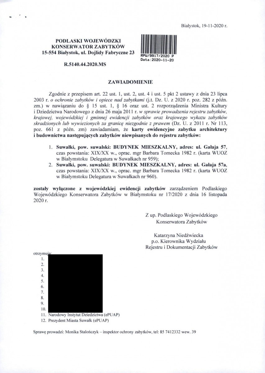 wyl - Wyłączenie z ewidencji, skan nr 1