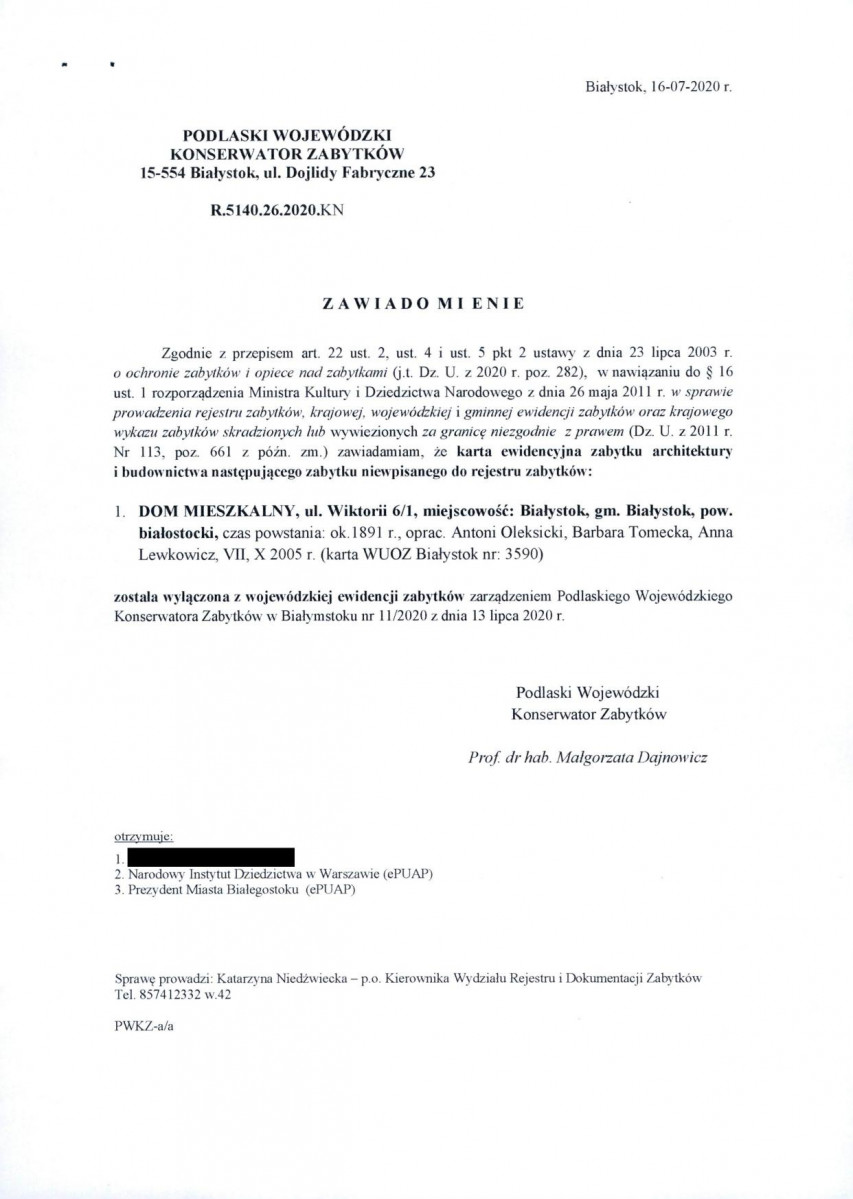 wyl - Wyłączenie z ewidencji, skan nr 1