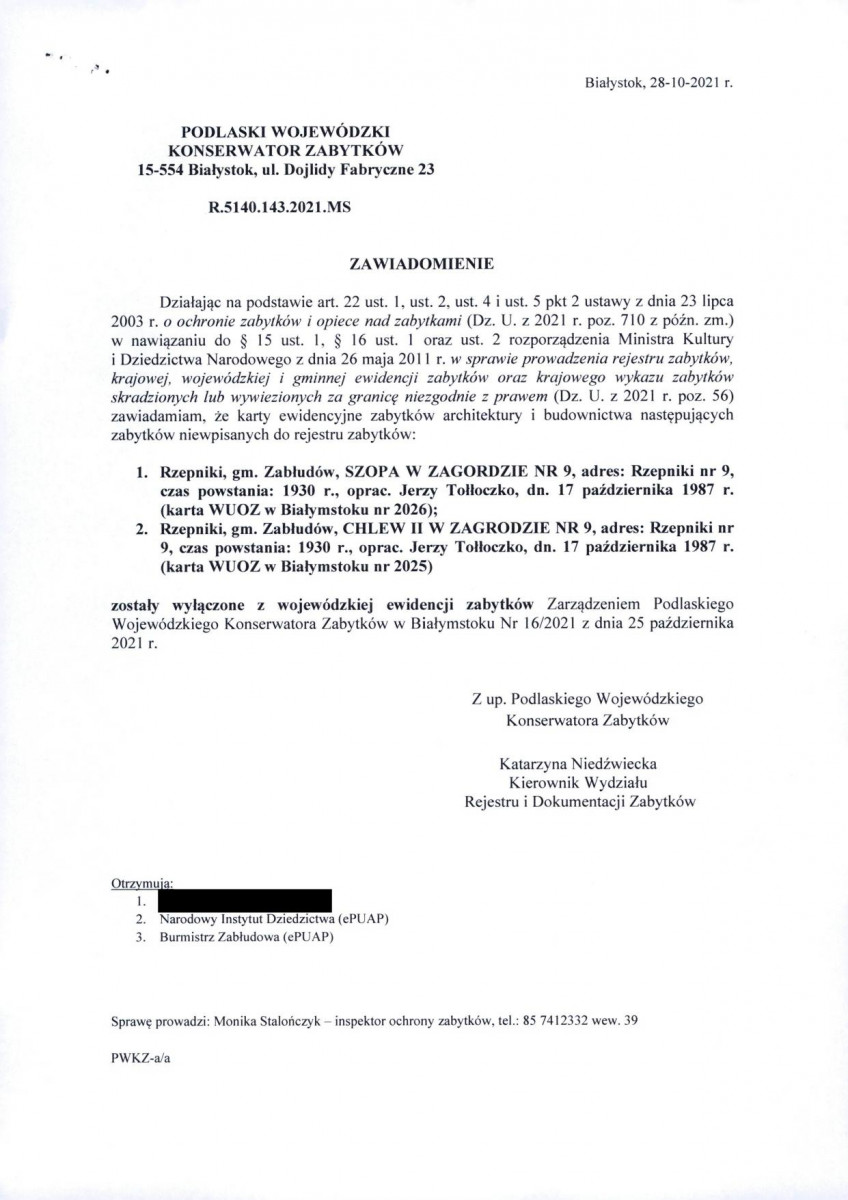 wyl - Wyłączenie z ewidencji, skan nr 1
