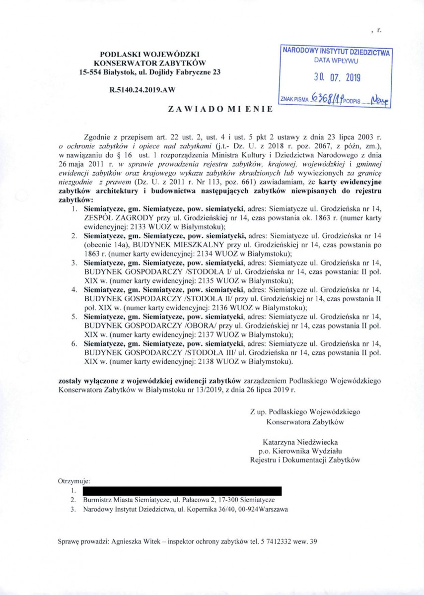 wyl - Wyłączenie z ewidencji, skan nr 1