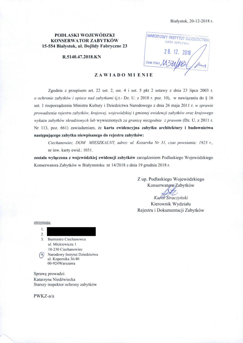 wyl - Wyłączenie z ewidencji, skan nr 1