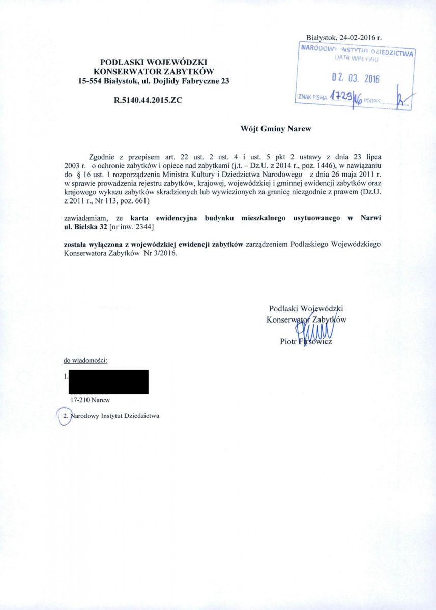 wyl - Wyłączenie z ewidencji, skan nr 1