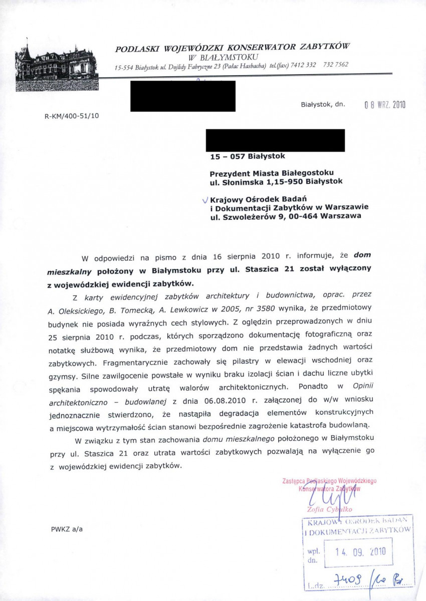 wyl - Wyłączenie z ewidencji, skan nr 1