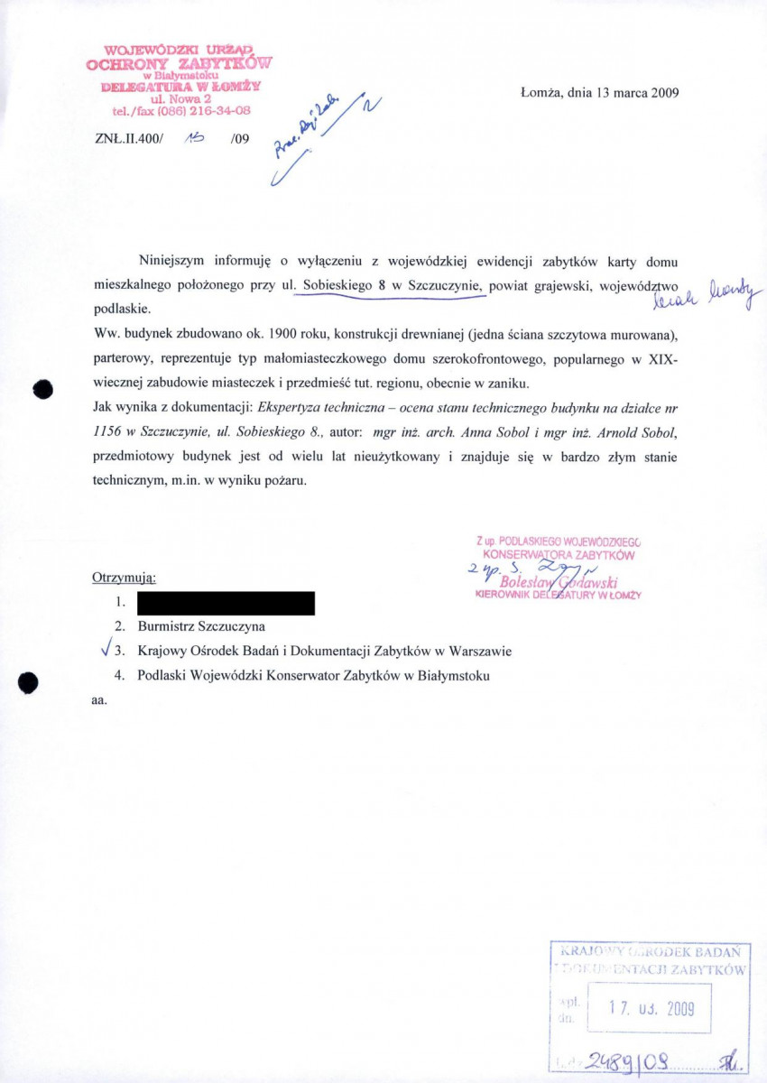 wyl - Wyłączenie z ewidencji, skan nr 1