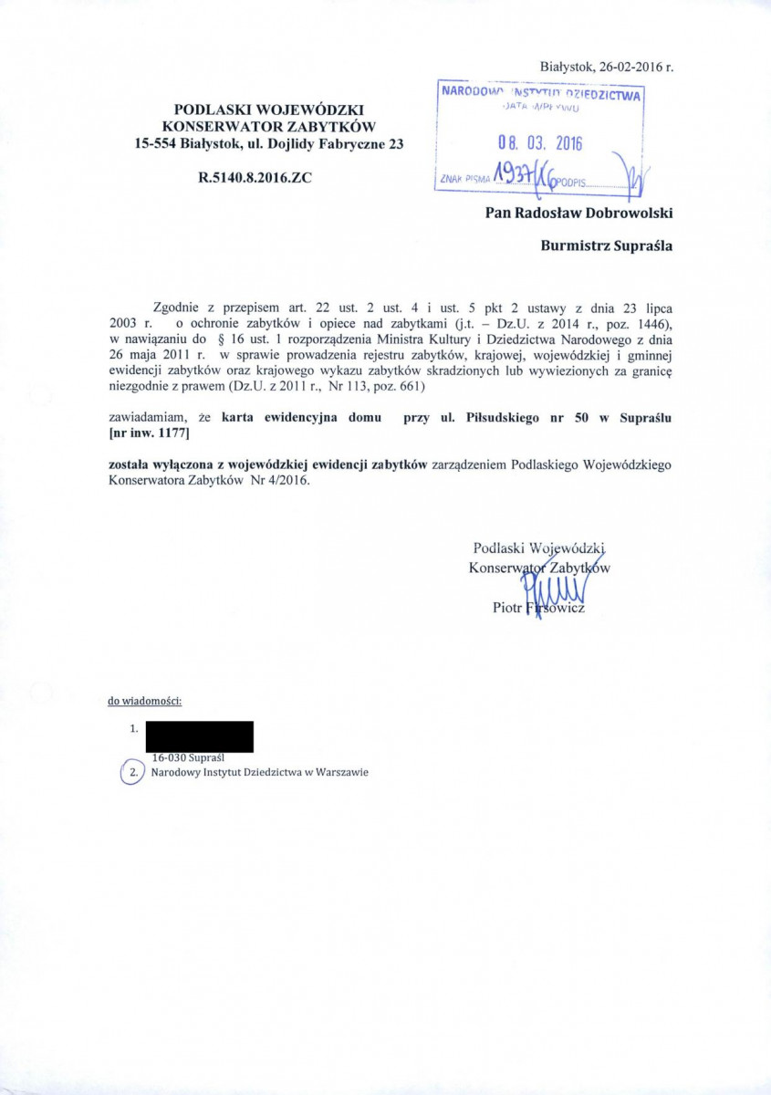 wyl - Wyłączenie z ewidencji, skan nr 1