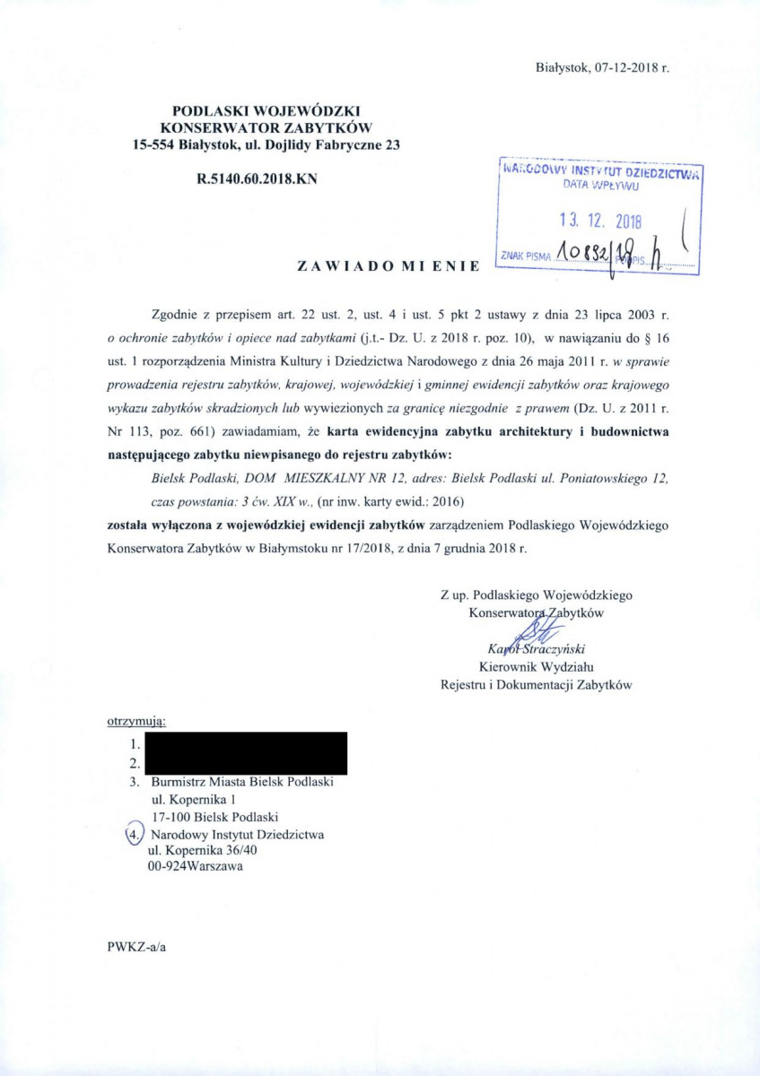 wyl - Wyłączenie z ewidencji, skan nr 1