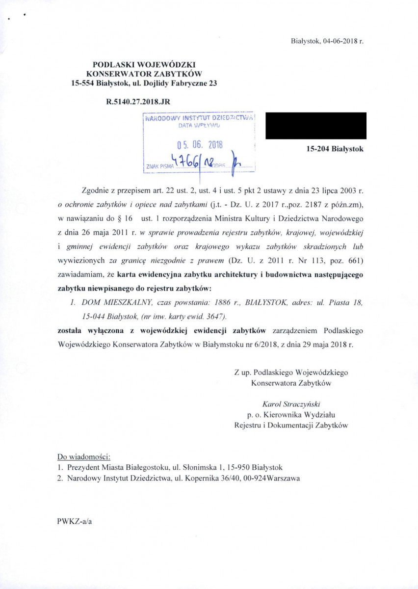 wyl - Wyłączenie z ewidencji, skan nr 1