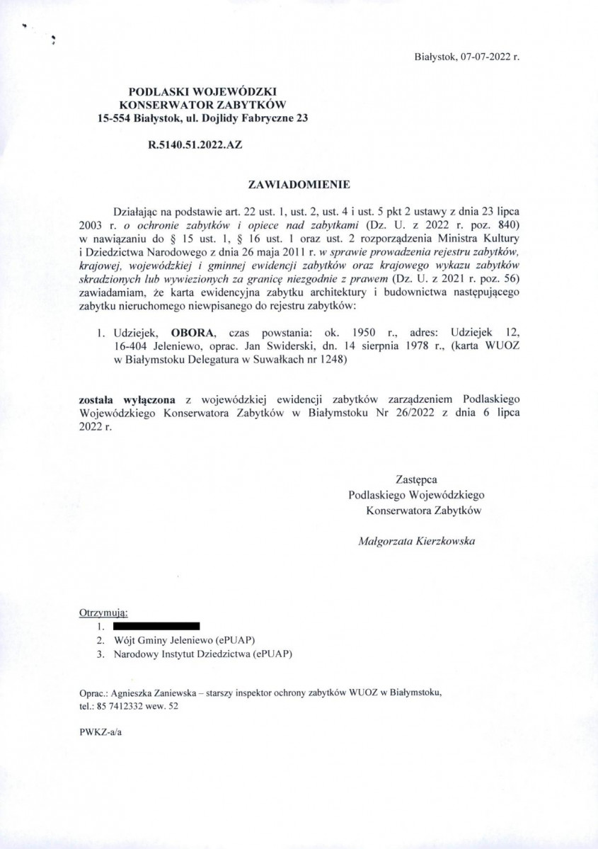 wyl - Wyłączenie z ewidencji, skan nr 1