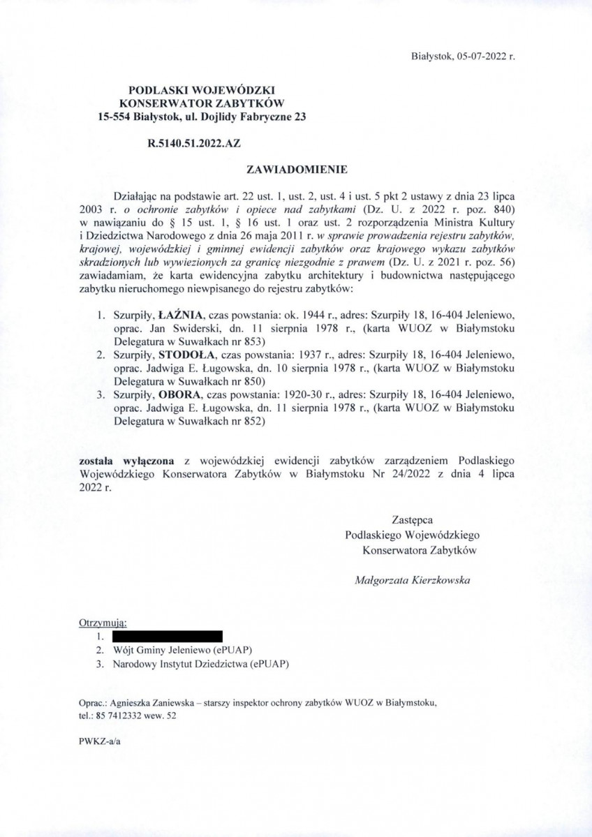 wyl - Wyłączenie z ewidencji, skan nr 1