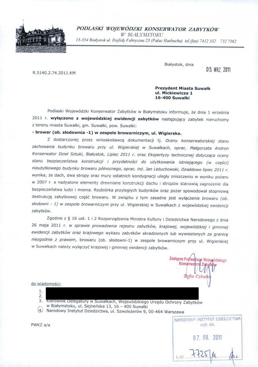 wyl - Wyłączenie z ewidencji, skan nr 1