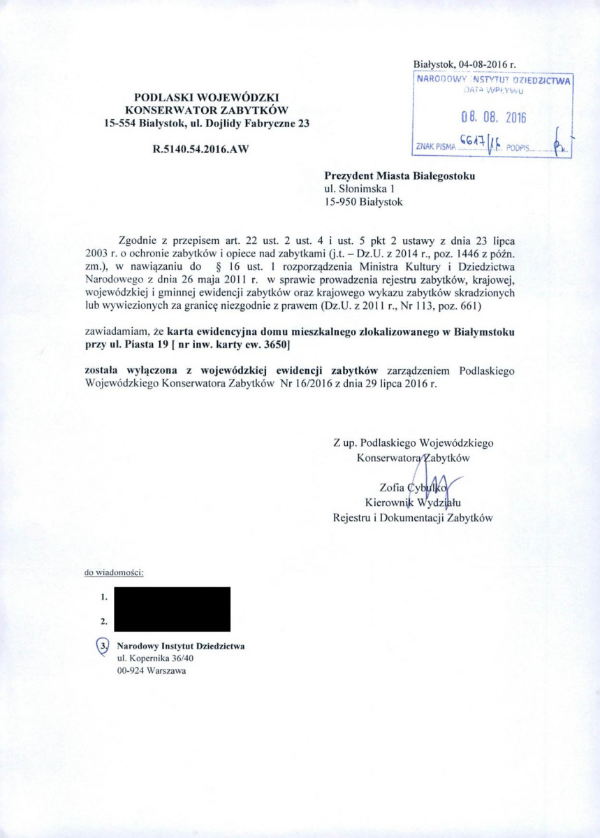 wyl - Wyłączenie z ewidencji, skan nr 1