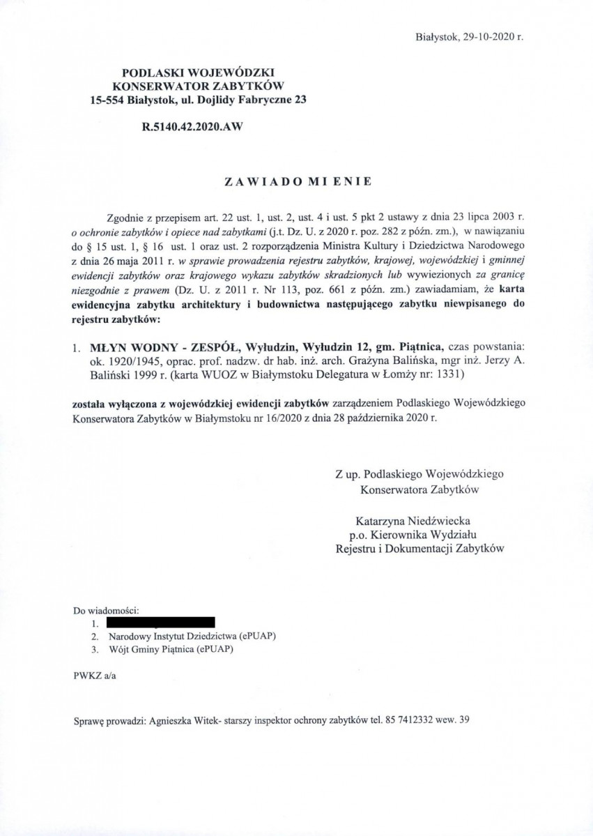 wyl - Wyłączenie z ewidencji, skan nr 1