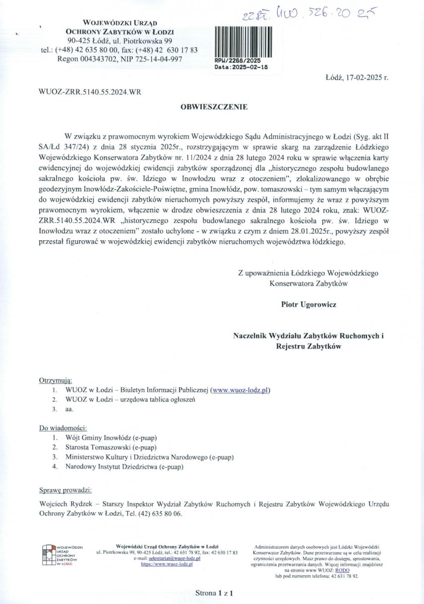 wyl - Wyłączenie z ewidencji, skan nr 1