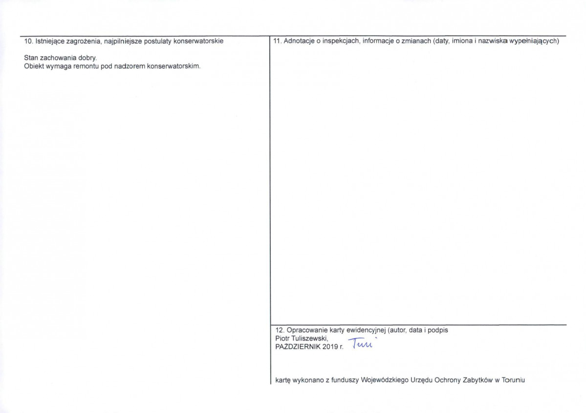 KEZN - Karta obiektu niewpisanego do rejestru, skan nr 2