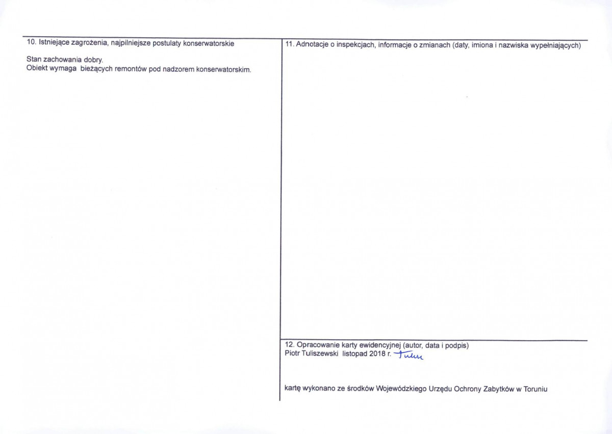 KEZN - Karta obiektu niewpisanego do rejestru, skan nr 2