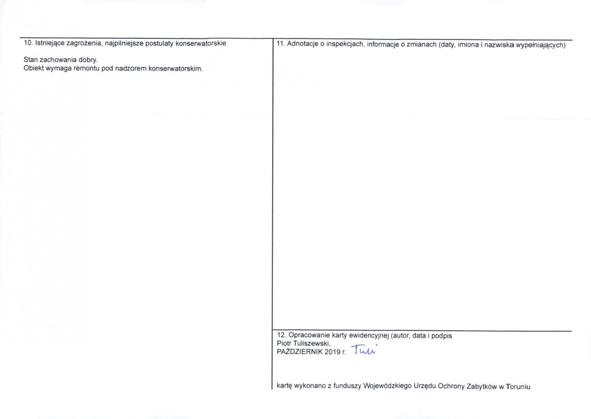 KEZN - Karta obiektu niewpisanego do rejestru, skan nr 2