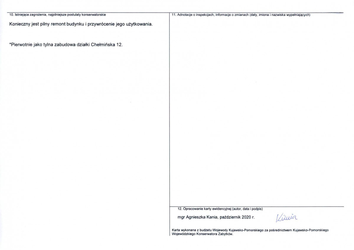 KEZN - Karta obiektu niewpisanego do rejestru, skan nr 2