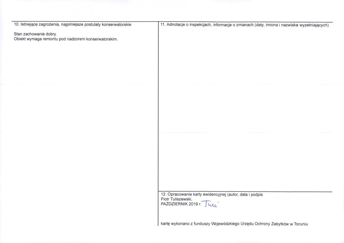 KEZN - Karta obiektu niewpisanego do rejestru, skan nr 2