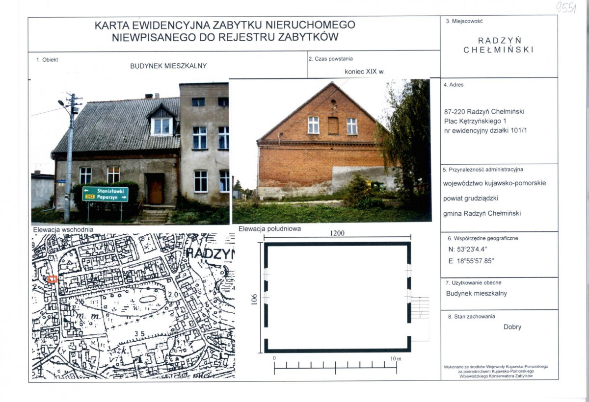 KEZN - Karta obiektu niewpisanego do rejestru, skan nr 1