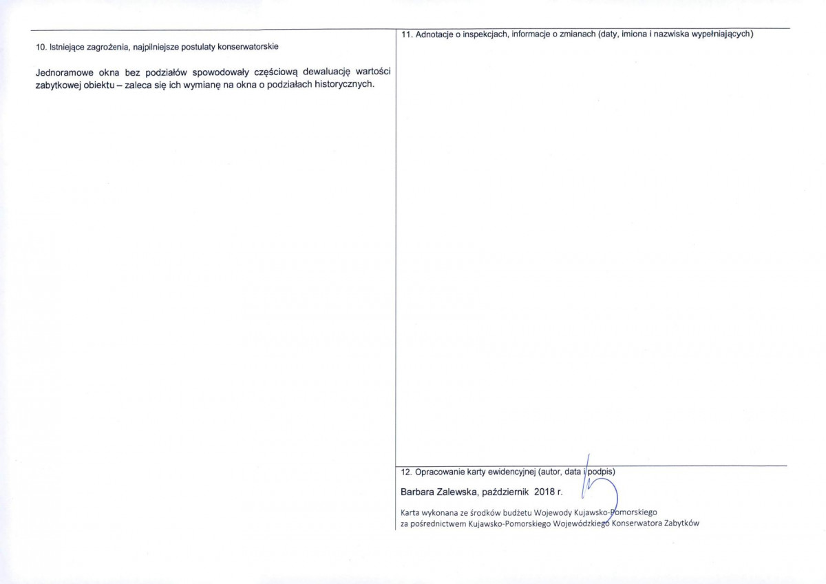 KEZN - Karta obiektu niewpisanego do rejestru, skan nr 2