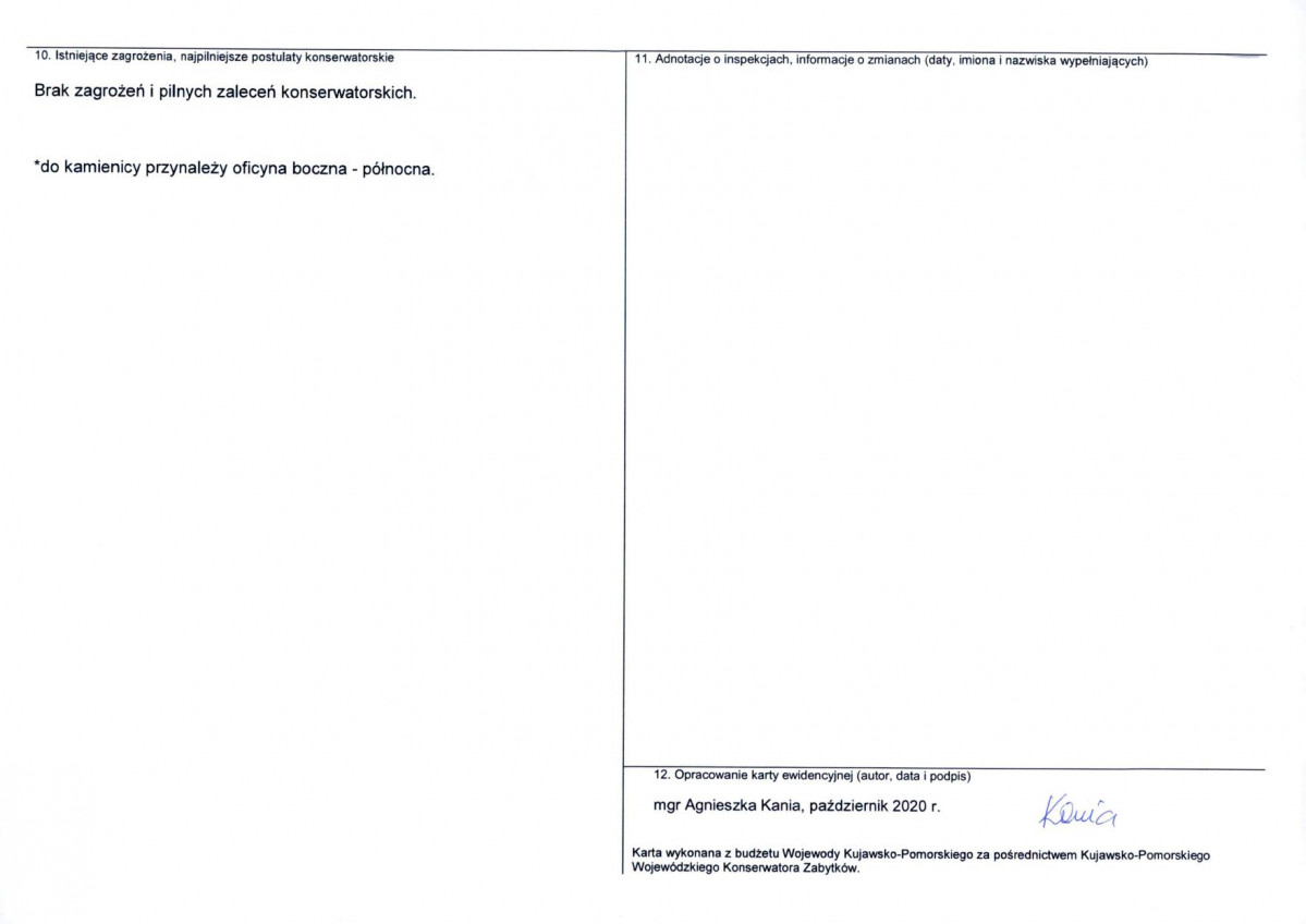 KEZN - Karta obiektu niewpisanego do rejestru, skan nr 2